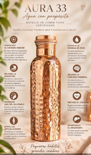 Botella de Cobre 800 cc.